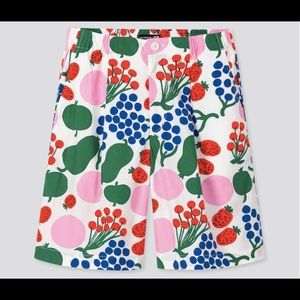 Uniqlo X Marimekko cotton poplin shorts XS